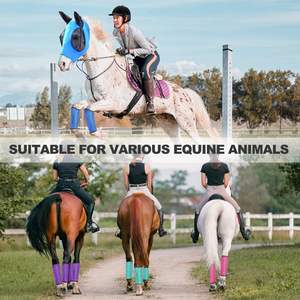 Botas Antimoscas para Caballos, Ajustables y Transpirables, Protectores para Patas de Caballo, para Prevenir Picaduras de Moscas y Mosquitos - Product Image 5