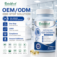 Rainwood OEM L-Glutathion en gélules, suppléments vitaminiques éclaircissants pour la peau, collagène beauté, capsules liposomales de L-Glutathion