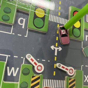 モンテッソーリファインモータースキルおもちゃ教育玩具木製学習レターパズルボード磁気アルファベット迷路ボード - Product Image 3