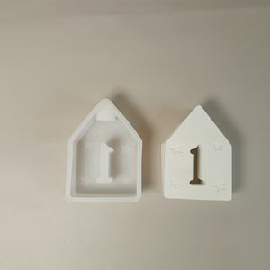 S0111-1 Ins Star 3D <b>Silicone</b> <b>Cupcake</b> <b>Mold</b> House Candlestick Home Letter Ornaments Baking Tools Gypsum Resin Art Bag Packed - Product Image 6