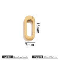Connecteurs de bijoux ronds en acier inoxydable plaqué or 18 carats, fermoir à bascule pour collier et accessoires de fabrication de sacs et bagages