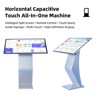 Panel Layar Sentuh Interaktif Tipe S K 21,5 Inci, Poster Digital untuk Kios Layanan Mandiri, Kios Informasi dengan Stand Lantai