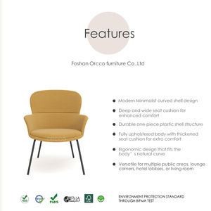 Silla de salón reclinable suave de tela suave tapizada para el hogar y la Oficina del hotel - Product Image 4