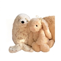 Jellcatt UK Peluche Lapin aux Oreilles Souples et Ondulées, Crème Beige Texturé, Cadeau de Thanksgiving et des Fêtes