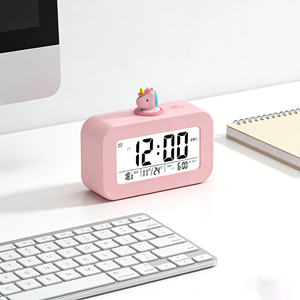 Réveil numérique LCD <span class=keywords><strong>Licorne</strong></span> avec design mignon de dessin animé pour la décoration de bureau, maison, cuisine, usage familial, étudiant, enfant - Product Image 2