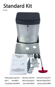 Ouvre-porte <span class=keywords><strong>coulissant</strong></span> automatique intelligent et moderne pour garage de villa, moteur 300 kg DC 24 V avec batterie <span class=keywords><strong>intégrée</strong></span> - Product Image 6