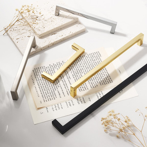 Morning Star 35mm Modern Minimalist Stainless Steel Cabinet Door Handle <strong>Square</strong> Shiny Gold Elegant <strong>Black</strong> for Living Room Kitchen - Product Image 5