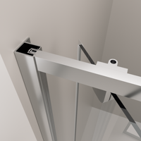 Cabine de douche moderne en verre trempé encadrée, design minimaliste, surface facile à nettoyer, approvisionnement direct usine pour la rénovation de salle de bain
