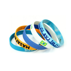 High Quality Rubber Bracelet Debossed Embossed Printing Custom Logo Wristband Silicone Bracelet