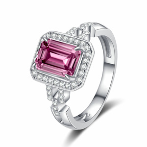 ขายส่งจากโรงงาน แหวนเงินแท้ 925 ประดับด้วยมอสซาไนต์ทรงเหลี่ยมมรกต 2 กะรัต คุณภาพ VVS GRA พร้อมใบรับรอง - Product Image 3