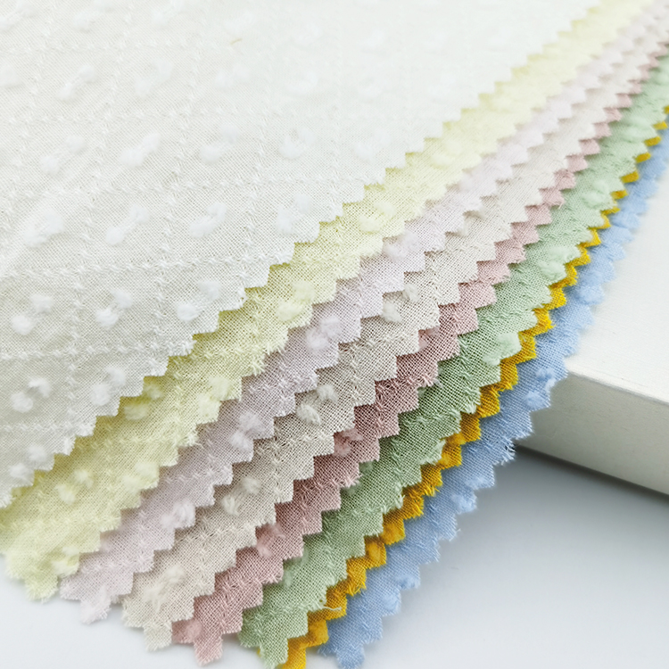 hot selling small flower jacquard cotton voile fabric textile white swiss dot cotton voile fabric