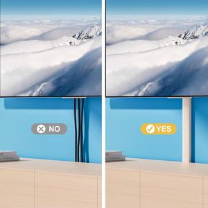 47 pouces grand cordon TV Hider blanc câble Raceway fil Hider correcteur pour 4 cordons 3xL15.7in W1.18in H0.6in manchons de câble - Product Image 2