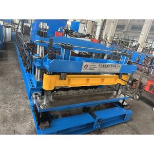 유럽 인기있는 PPGI 컬러 페인트 스틸 유약 타일 루핑 시트 만들기 기계 금속 타일 만들기 기계 - Product Image 1