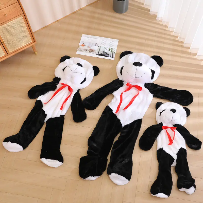 प्यारा नरम Unfilled Plushie पशु विशाल Unstuffed आलीशान पांडा खिलौने त्वचा ज़िप के साथ
