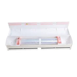 WS263 New Roller Kitchen Wrap Dispenser Household Durable Clingfilm Cutting Box Wholesale Plastic Food Wrap Dispenser