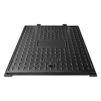 Couvercle de regard carré en fonte ductile B125 pour égouts sanitaires avec traitement de surface plaqué EN124, couleur personnalisée