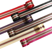 Sangle de rouleau de sangle en polyester et nylon de conception personnalisée Pièces de ceinture à rayures imitation surjeteuse Accessoires pour sacs et vêtements