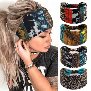 Bán Buôn Châu Âu Và Mỹ Satin Headband Bohemian Hoa Điều Mô Hình Yoga Headbands Thể Thao Đàn Hồi Thắt Nút Headband - Product Image 6