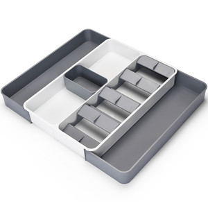 Kitchen Plastic Expandable Drawer Organizer Cutlery Tray for Utensils Storage Holder Adjustable Cutlery Tray
