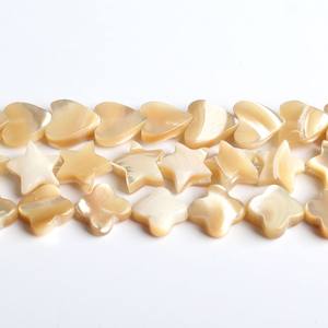 Beige naturale/cuore bianco/a forma di stella distanziatore perline sciolte conchiglie di corallo per la creazione di gioielli - Product Image 2