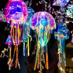 Adornos para árboles de Navidad DIY luminoso brillante gran luz Led medusas para vacaciones fiesta festiva boda parque temático decorativo - Product Image 4