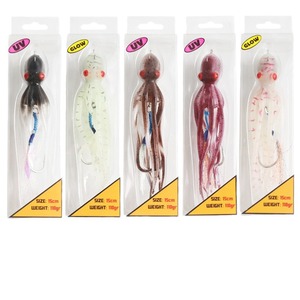 Nuevos productos 150mm UV Inkjet Octopus Squid <span class=keywords><strong>Egi</strong></span> 3D Eyes Señuelo de pesca Pesca luminosa <span class=keywords><strong>EGI</strong></span> Calamar Artificial Señuelo suave Eging - Product Image 5
