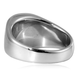 yunnique Men's <b>Titanium</b> Steel <b>Ring</b> With Black Epoxy Resin Inlay Geometric Design Punk Style Jewelry Gift For Men - Product Image 4