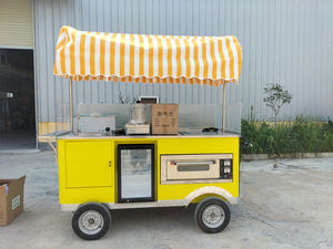 Chariot de cuisine mobile personnalisable avec système électrique pour barbecue et gaufres, chariot à hot-dogs facile à pousser à la main, camions de restauration mobiles - Product Image 2