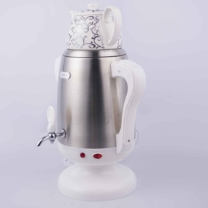 Bán hàng nóng samovarlarge Kích thước Nga thiết bị nhà thép không gỉ nước 3.5L + 0.6L giữ ấm ấm đun nước điện - Product Image 2