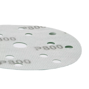 Papel de <span class=keywords><strong>Lija</strong></span> <span class=keywords><strong>Circular</strong></span> Verde de 150 mm (6 Pulgadas) con 15 Orificios y Revestimiento Posterior, con Excelente Resistencia al Desgarro - Product Image 6