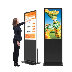 En çok satan akıllı Kiosk 32 43 50 55 inç Lcd dijital interaktif reklam dijital tabela Totem zemin ayakta dokunmatik ekran