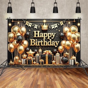 Geburtstags-Hintergrundtuch, Dessert-Tisch, Party, Bankett, Event, Partydekoration, Wandtuch, Fotografie-Hängetuch, 1,2 x 0,8 m - Product Image 3