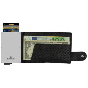 RFID CardHoda Luxury Branded PU Business Card Holder <b>Open</b> Type Nylon Lining Pop-<b>up</b> Anti-Theft Large Capacity Custom Short Wallet - Product Image 1