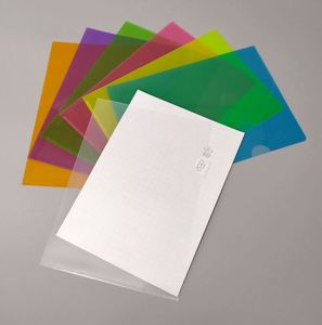 Carpeta de Archivo Transparente en Forma de L, Personalizada, de Plástico PP/PVC A4, para Suministros de Oficina, con Bolsillo Frontal - Product Image 3