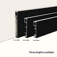 Plinthe décorative murale intérieure en alliage d'aluminium avec éclairage LED intégré pour la décoration de maisons, hôtels et villas