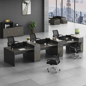 LINOU BY-Z1 Postazioni di Lavoro Modulari Personalizzabili per <span class=keywords><strong>Ufficio</strong></span> <span class=keywords><strong>Moderno</strong></span>, Scrivanie per 4 Persone con Pannello in Legno per <span class=keywords><strong>Ufficio</strong></span> Domestico e Uso Commerciale - Product Image 6