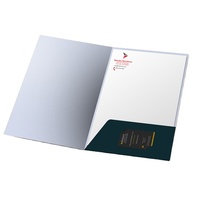 Carpetas de Presentación de Papel Kraft A4 Ecológicas con Logotipo Personalizado, Ranura para Tarjetas de Visita, Servicio de Impresión Offset