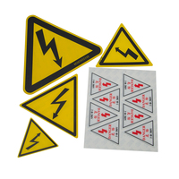 Panneaux de sécurité électriques Panneaux d'avertissement en PVC Autocollant mural Panneaux de danger Tension/Arrêt/Attention Transfert thermique écologique Imprimé
