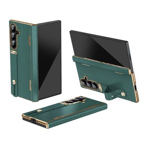 Fashion PU Leather Phone Case for Samsung Z <b>Fold</b> 8 Ultra 7 6 5 4 3 With Wristband Stand Front <b>Screen</b> Protector Shockproof Cover - Product Image 1