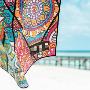 Serviette <span class=keywords><strong>de</strong></span> <span class=keywords><strong>plage</strong></span> en microfibre gaufrée à séchage rapide, sans sable, impression recto-verso, vente chaude 2019 - Product Image 5