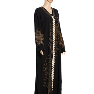 CCY moda tradicional bordado Abaya túnica musulmana Dubai oración negro lujo vestido largo Kaftan ropa de <span class=keywords><strong>mujer</strong></span> africana - Product Image 1