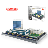 Wange 6219, Juego de Construcción de Bloques de Plástico ABS, Arquitectura Creativa, Edificio de las Naciones Unidas, para Niños, Bloques MOC