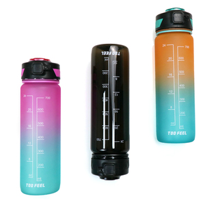 Borraccia Grande in Tritan Senza BPA da 32oz con Indicatore del Tempo, Bottiglia d'Acqua Ecologica Motivazionale da 1000ML <span class=keywords><strong>per</strong></span> Fitness - Product Image 2