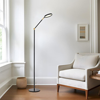 Lampadaire LED d'intérieur minimaliste moderne gradateur de luminosité CCT contrôle de couleur aluminium multi-plis corps lumière sur pied