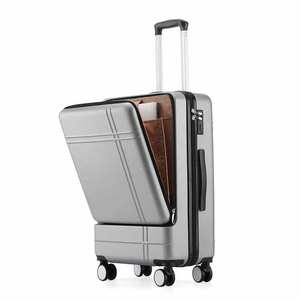 Maletín ABS de equipaje de bolsillo <span class=keywords><strong>con</strong></span> cremallera de Apertura frontal unisex personalizado maleta de moda <span class=keywords><strong>con</strong></span> cerradura TSA y rueda giratoria 360 - Product Image 1