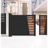 Portail de jardin moderne en aluminium et fer forgé pour villa, clôture extérieure en métal, entrée sur mesure, résistant à la rouille