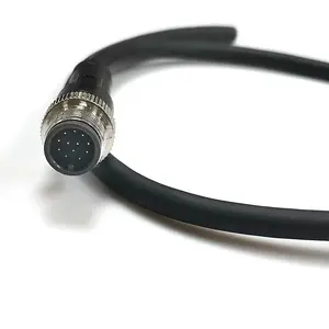 Earu-connecteur avec câble Ethernet Rj45 vers M12, 12 pièces, fiches mâles, moulage par câble