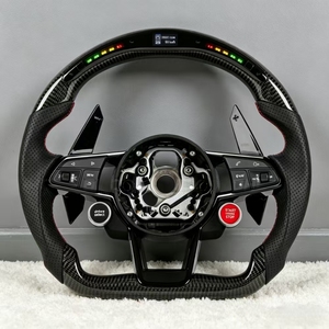 Volante Rotante in Fibra di Carbonio e Pelle Personalizzato con LED e Bluetooth per <span class=keywords><strong>Audi</strong></span> A3/A4/A5/A6/Q7/Q5/Q3/Q8 - Alta Qualità <span class=keywords><strong>M</strong></span> Sport - Product Image 2
