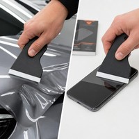 Outil d'installation de protection d'écran en hydrogel avec carte raclette à logo personnalisé pour application de film de téléphone portable et nettoyage d'écran Guangdong