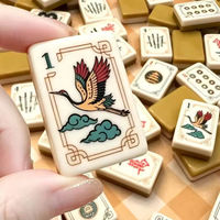 Juego de Mahjong Americano Moderno de Lujo con 160 Cartas de 36 mm, Acrílico de Cuatro Capas, Portátil, para Entretenimiento y Póker